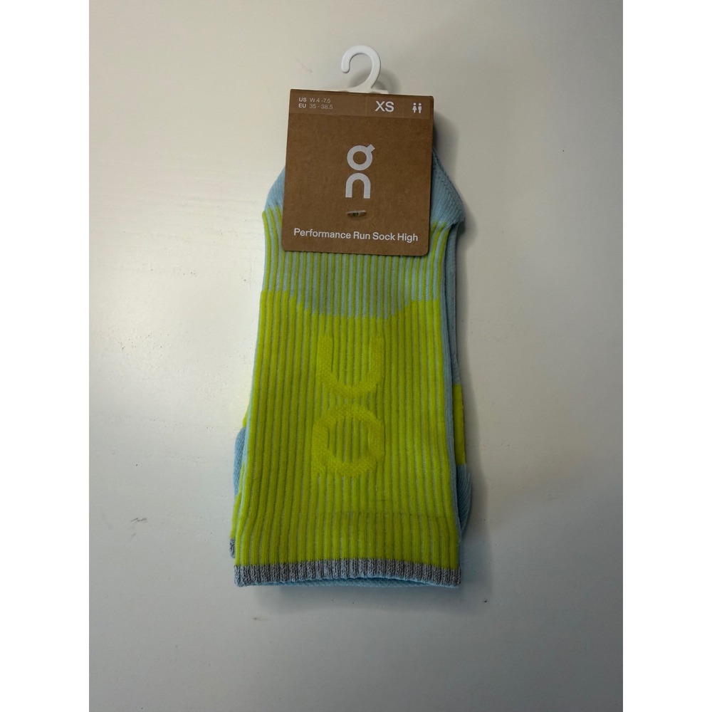 On Running Performance Run Sock High Wash Lime XS Mens Womens 2UF10043336